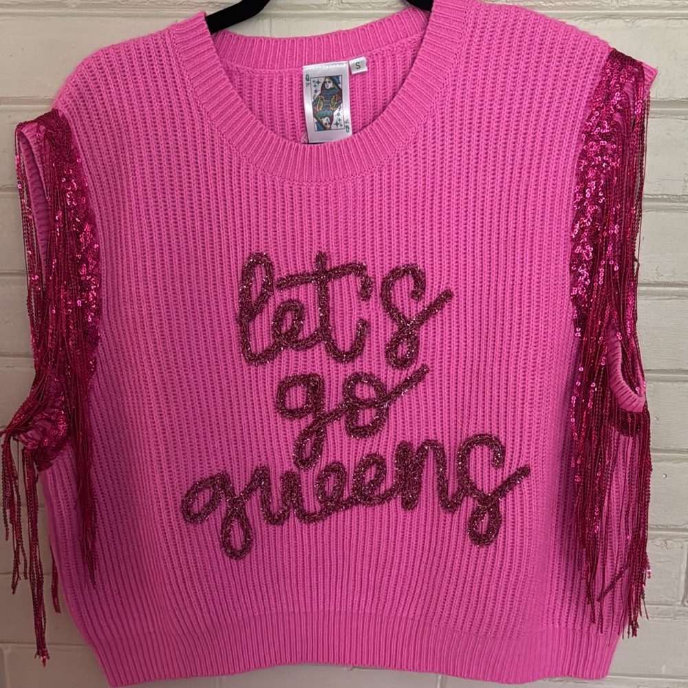 Queen of Sparkles Let’s Go Queens Sweater Vest